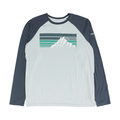 Gray Color Block Raglan T-Shirt