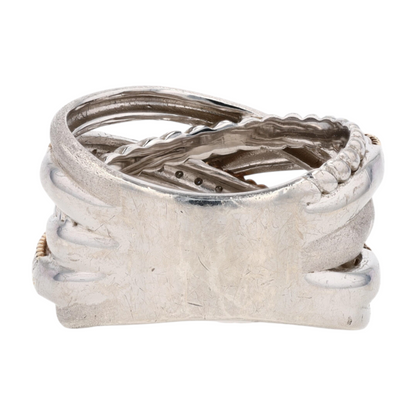 Sterling Silver Diamond Fashion Ring