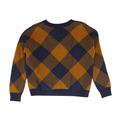 Blue Check Pullover Sweater