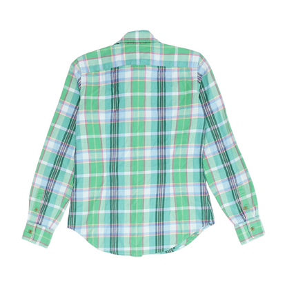 Green Plaid Flannel Button Down