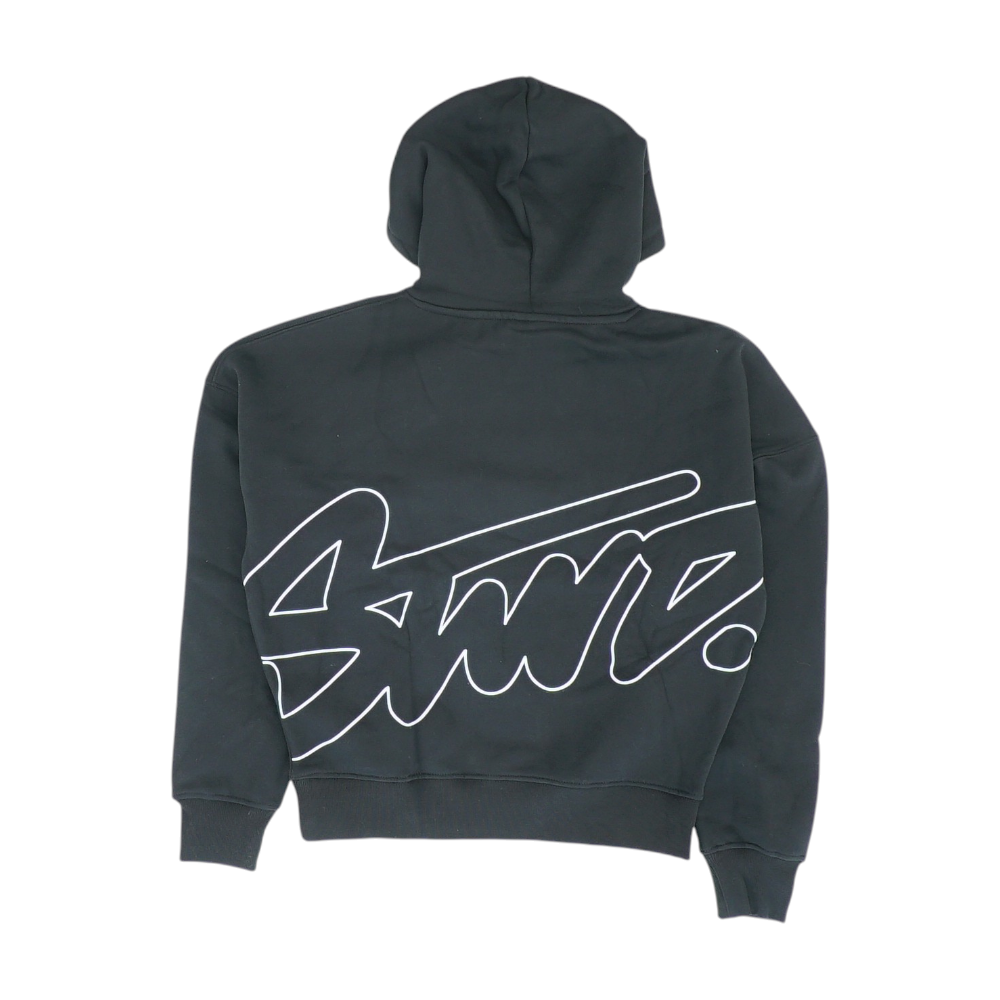 STWD Black Solid Hoodie Pullover – Image 2