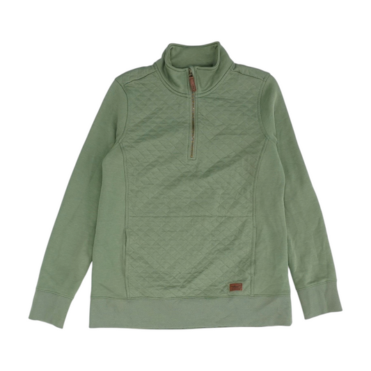 Green Solid 1/4 Zip Pullover