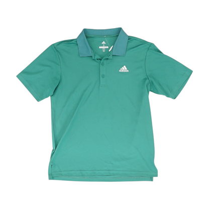 Green Solid Short Sleeve Polo