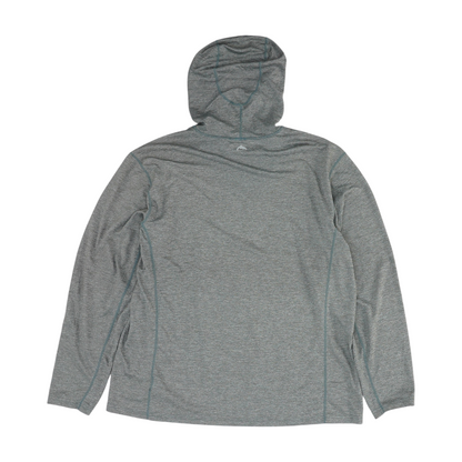 Gray Solid Hoodie Pullover