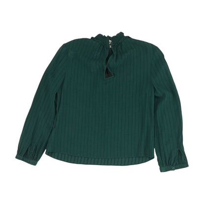 Green Solid Long Sleeve Blouse