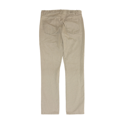 Gray Striped Tapered Jeans