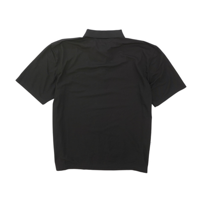 Black Solid Short Sleeve Polo