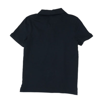 Black Solid Short Sleeve Polo