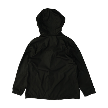 Black Solid Rain Jacket