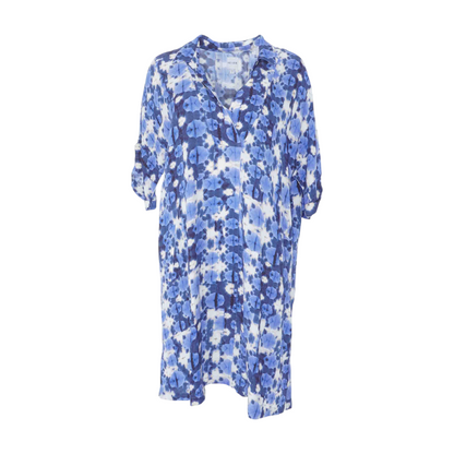 Blue Floral Midi Dress