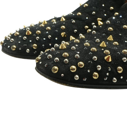 Black Milkylion Studded Venetian Loafers