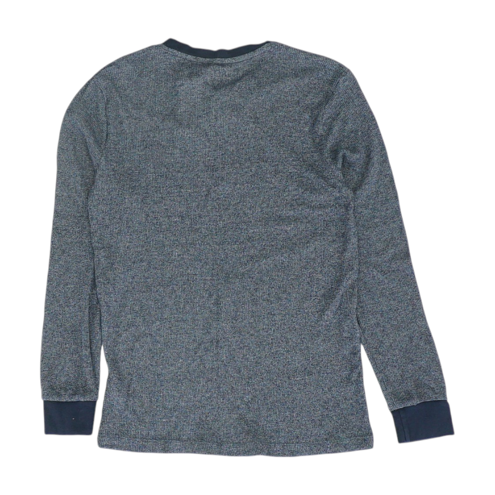 Navy Solid Henley T-Shirt