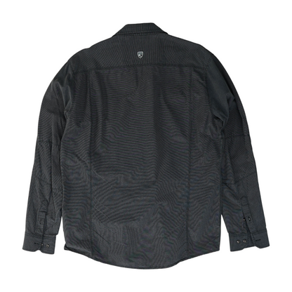 Gray Striped Long Sleeve Button Down