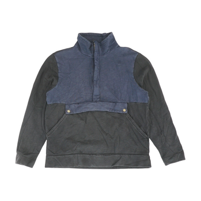 Black Color Block Pullover