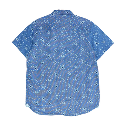 Blue Print Short Sleeve Button Down