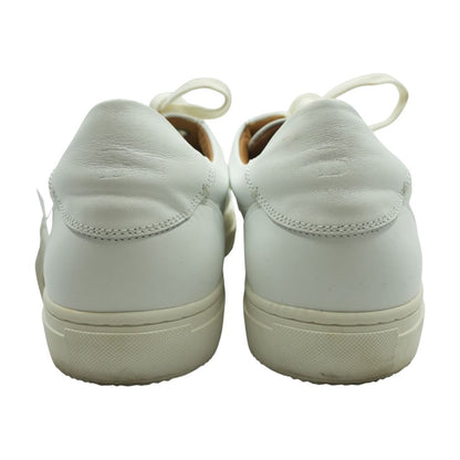 White Leather Lace Up Casual Shoes