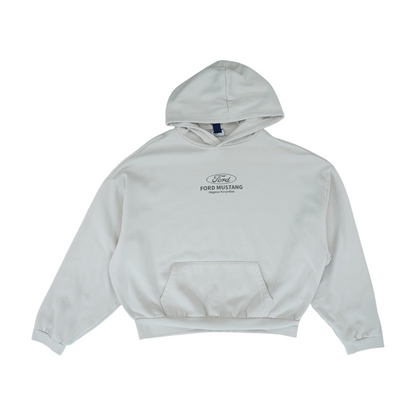 Beige Solid Hoodie Pullover
