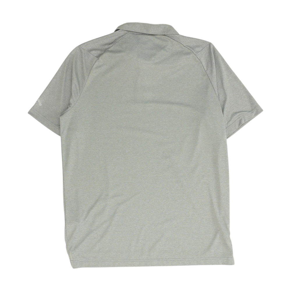 Gray Solid Short Sleeve Polo