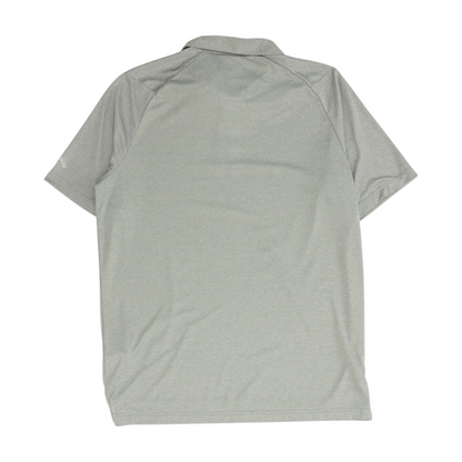 Gray Solid Short Sleeve Polo