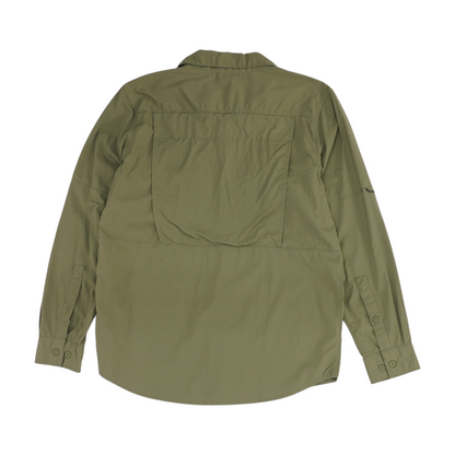 Olive Solid Long Sleeve Button Down