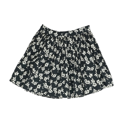 Black Floral Mini Skirt