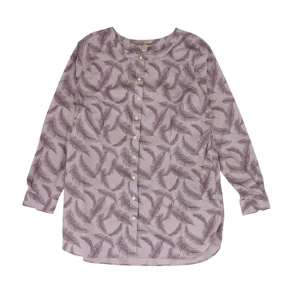 Purple Print Button Down