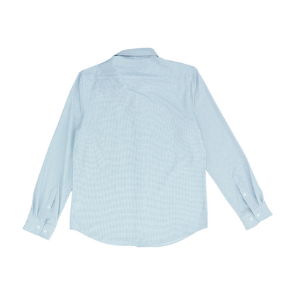 Navy Geometric Long Sleeve Button Down