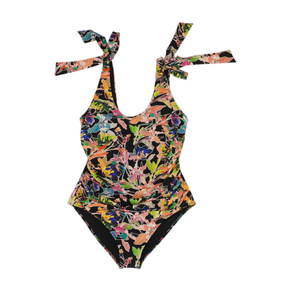Black Floral One-Piece