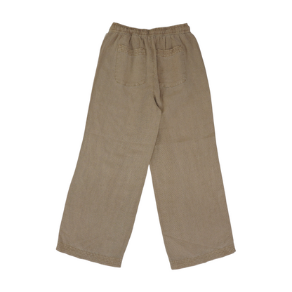 Khaki Solid Chino Capris
