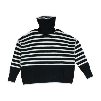 Black Striped Pullover Sweater
