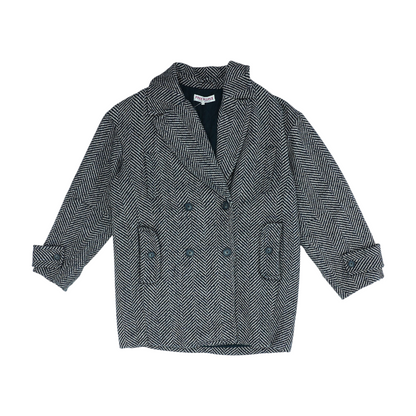 Black Herringbone Coat