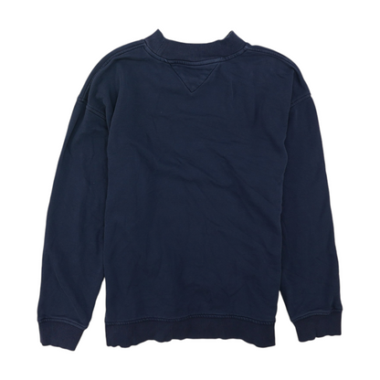 Navy Solid Sweatshirt Pullover