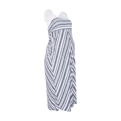 Gray Maternity Striped Maxi Skirt