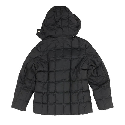 Black Solid Puffer Jacket