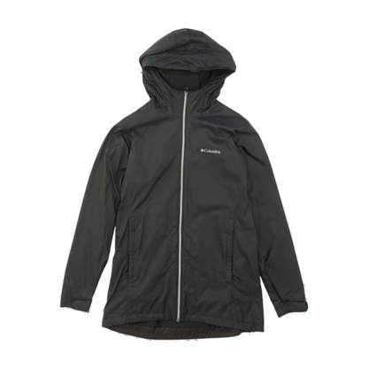 Black Solid Rain Jacket