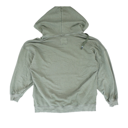 Green Solid Hoodie Pullover