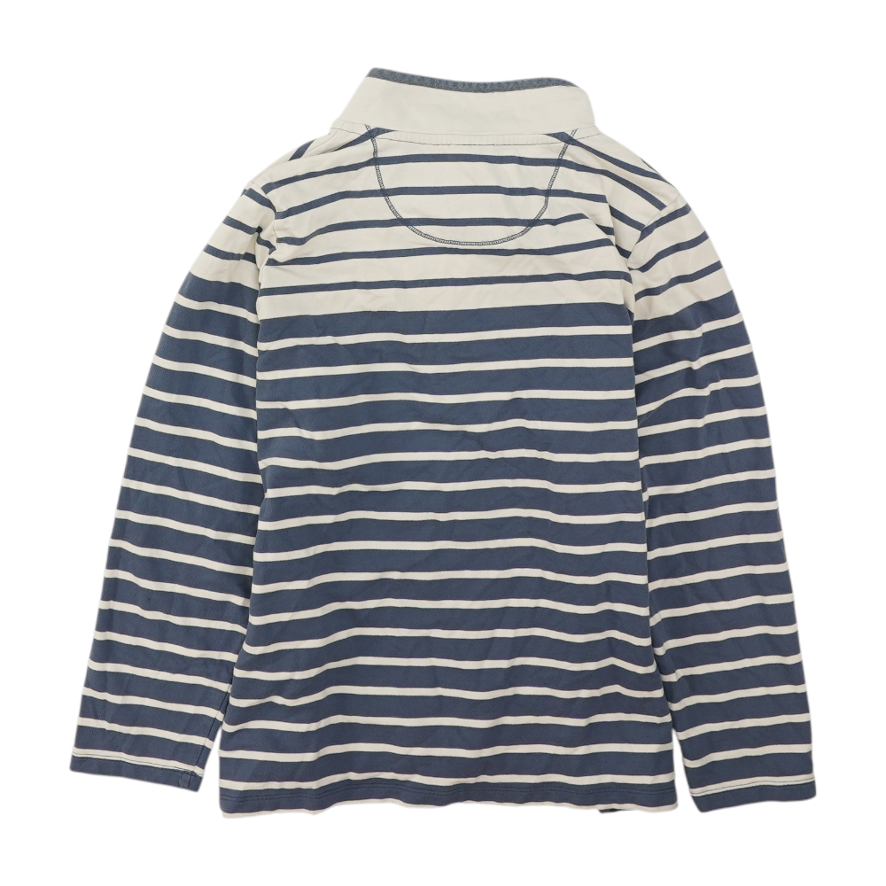 Blue Striped 1/4 Zip Pullover