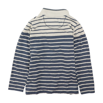 Blue Striped 1/4 Zip Pullover
