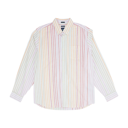 Multi Striped Long Sleeve Button Down