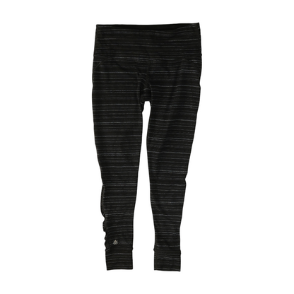 Black Striped Active Leggings