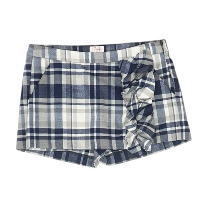 Navy Plaid Skort Skirt