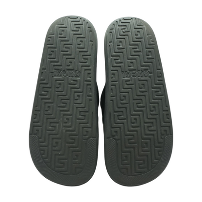 Black Web Slide Sandal