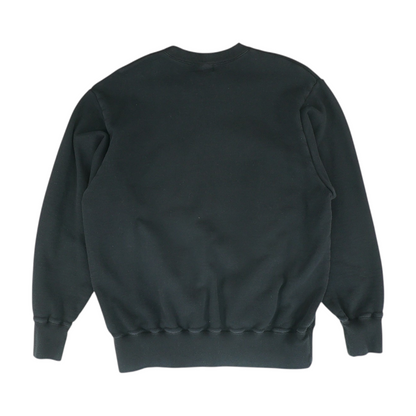 Black Solid Sweatshirt Pullover