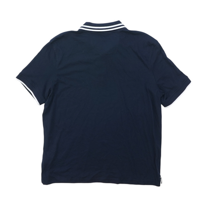 Navy Solid Short Sleeve Polo