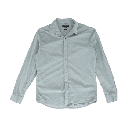 Gray Solid Flannel Button Down