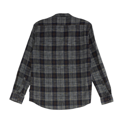 Gray Plaid Long Sleeve Button Down