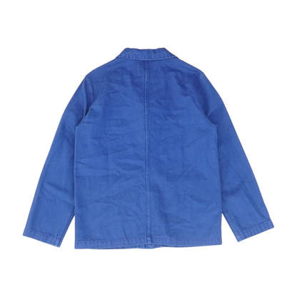 Blue Solid Denim Jacket