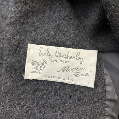 Vintage Mohair Black Solid Jacket