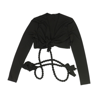 Black Cropped Blouse