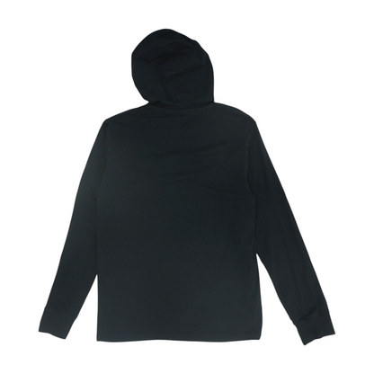 Black Solid Hoodie Pullover